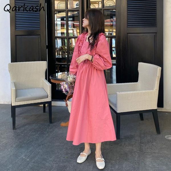 casual dresses long sleeve dress women pink sweet ulzzang midi vestidos college all-match square collar spring fall solid ruffles design ten, Black;gray
casual dresses long sleeve dress women pink sweet ulzzang midi vestidos college all-match square collar spring fall solid ruffles design ten, Black;gray