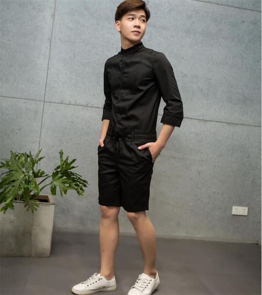 short spring and summer tide seven-point male sleeves casual fashion of a garment overalls shorts thin stylist hair suit d1xz, White;black
short spring and summer tide seven-point male sleeves casual fashion of a garment overalls shorts thin stylist hair suit d1xz, White;black