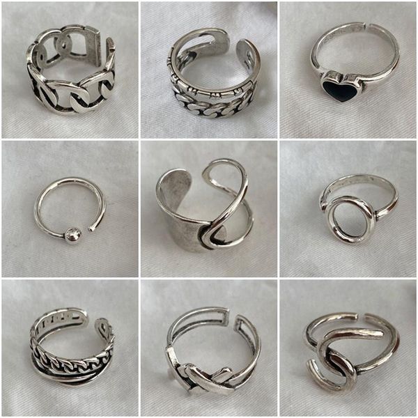 cluster rings s925 sterling silver ring female simple retro ins punk style open index finger adjustable womens, Golden;silver
cluster rings s925 sterling silver ring female simple retro ins punk style open index finger adjustable womens, Golden;silver