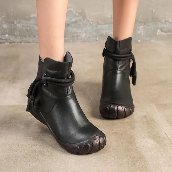 boots handmade retro short flat-bottomed tassels soft-bottomed national cowhide autumn and winter plus velvet, Black
boots handmade retro short flat-bottomed tassels soft-bottomed national cowhide autumn and winter plus velvet, Black
