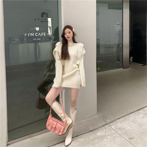 casual dresses autumn and winter style long-sleeved loose large size high-waisted slim retro commuter crew neck sweater dress, Black;gray
casual dresses autumn and winter style long-sleeved loose large size high-waisted slim retro commuter crew neck sweater dress, Black;gray