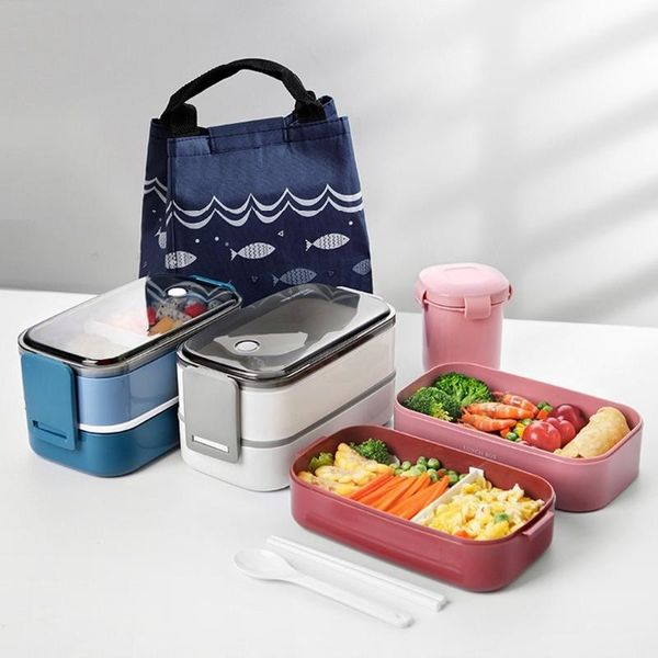 dinnerware sets double layer lunch box with chopsticks and spoon 0.7l/1.4l large capacity transparent sealed leak proof bento microwave oven
dinnerware sets double layer lunch box with chopsticks and spoon 0.7l/1.4l large capacity transparent sealed leak proof bento microwave oven