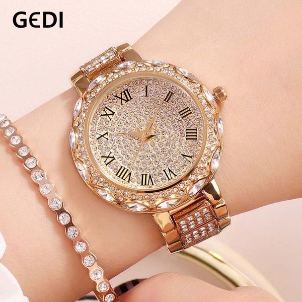 wristwatches gedi luxury diamond women watches full rhinestone wristwatch lady crystal dress gold female quartz watch zegarek damski, Slivery;brown
wristwatches gedi luxury diamond women watches full rhinestone wristwatch lady crystal dress gold female quartz watch zegarek damski, Slivery;brown