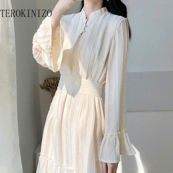 casual dresses terokinizo elegant vintage french style dress women unicolor slim waist long sleeve all-match retro a line autumn, Black;gray
casual dresses terokinizo elegant vintage french style dress women unicolor slim waist long sleeve all-match retro a line autumn, Black;gray