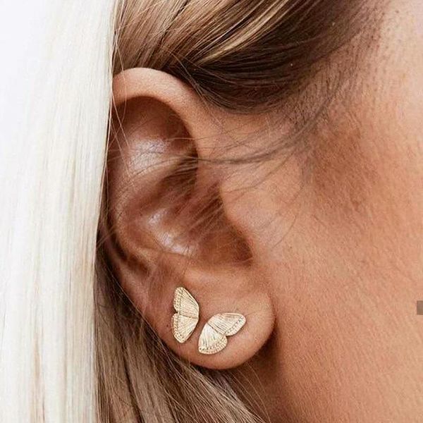 stud 2021 jewelry mini size golden butterfly earrings ladies wild fashion simple personality small, Golden;silver
stud 2021 jewelry mini size golden butterfly earrings ladies wild fashion simple personality small, Golden;silver