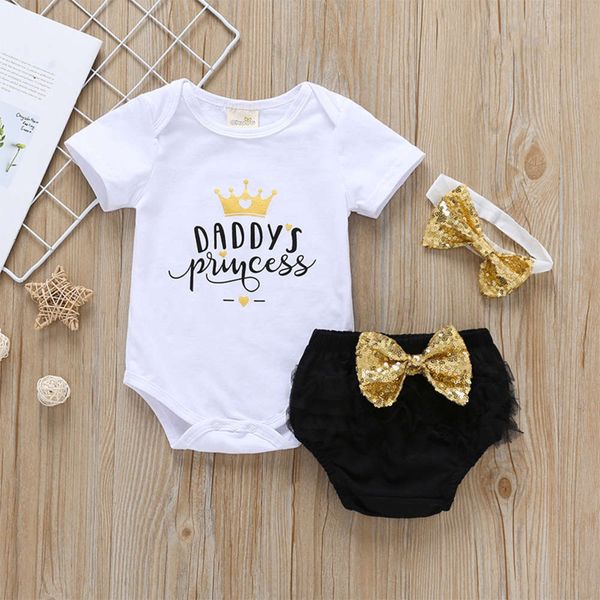summer girl's cotton triangle short sleeve creeping suit cute bow tide letter original round neck, White
summer girl's cotton triangle short sleeve creeping suit cute bow tide letter original round neck, White