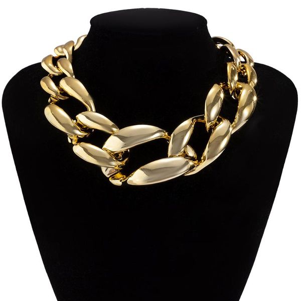 chokers hip hop hyperbole jewelry accessories punk thick chain golden&silver color choker neck necklace for women 2021 trend
chokers hip hop hyperbole jewelry accessories punk thick chain golden&silver color choker neck necklace for women 2021 trend