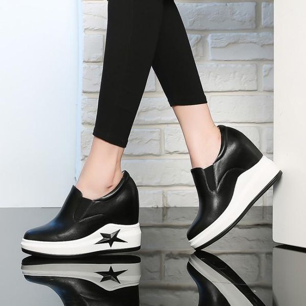dress shoes 2021 cowhide high heels women casual wedges sneakers platform height increasing slip on female footwear, Black
dress shoes 2021 cowhide high heels women casual wedges sneakers platform height increasing slip on female footwear, Black