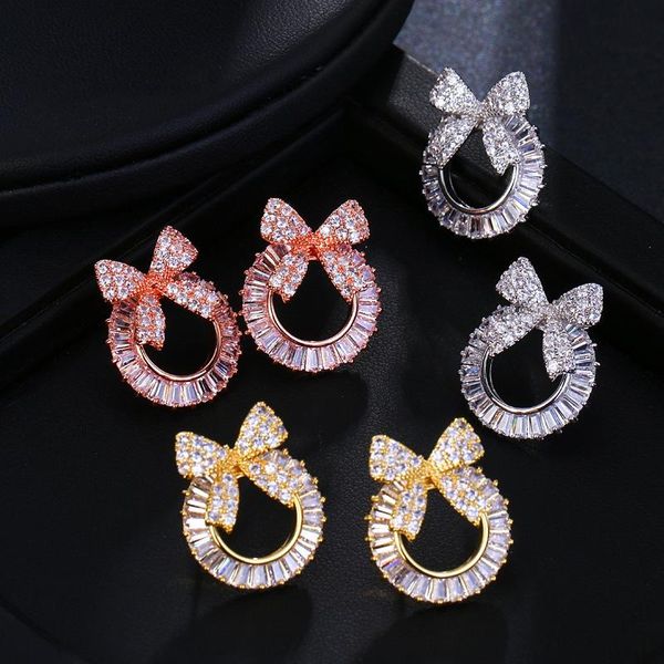 ekopdee cute bowknot cubic zirconia stud earrings women fashion brass zircon female minimalist jewelry 2021, Golden;silver
ekopdee cute bowknot cubic zirconia stud earrings women fashion brass zircon female minimalist jewelry 2021, Golden;silver
