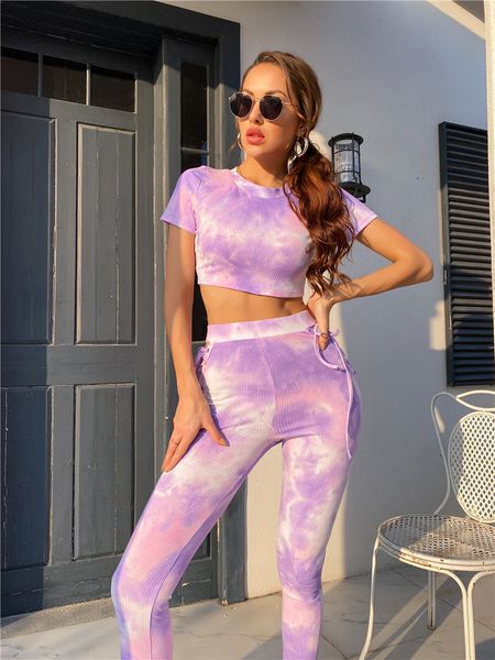 european and american 2021 womens new street fashion tie-dye printed corns cross strap casual short sleeve pants suit, White
european and american 2021 womens new street fashion tie-dye printed corns cross strap casual short sleeve pants suit, White