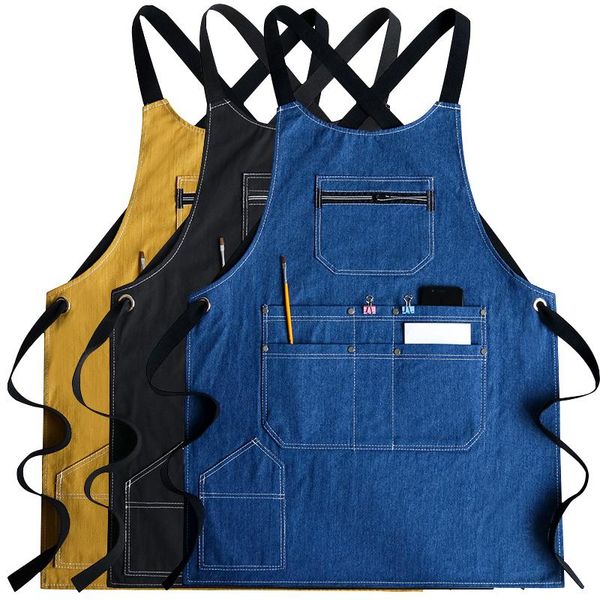 aprons solid denim pocket barber work apron cafe baking pinafore house cleaning cooking accessories women kitchen
aprons solid denim pocket barber work apron cafe baking pinafore house cleaning cooking accessories women kitchen