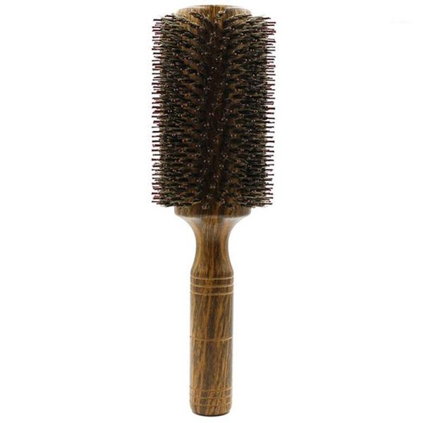 wild boar bristle wooden round brush long hair styling comb curly and straight comb1, Silver
wild boar bristle wooden round brush long hair styling comb curly and straight comb1, Silver