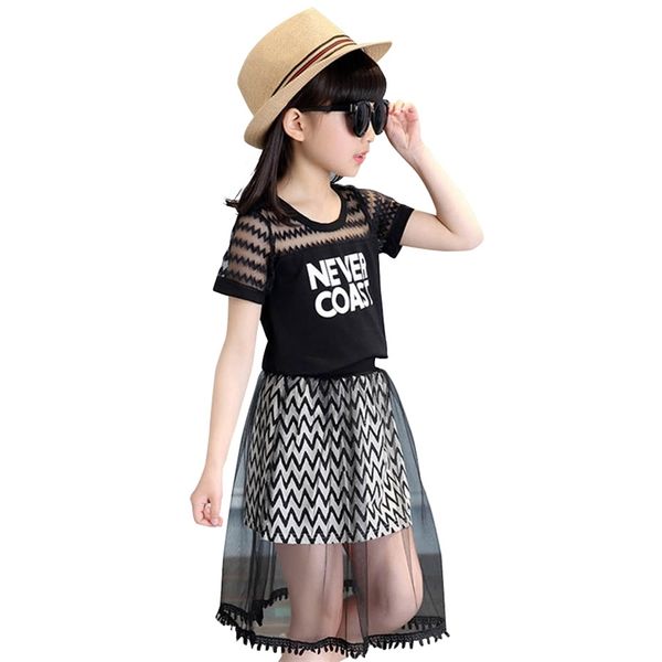 girls clothes lace sleeve outfits letter shirt + skirt 2pcs girl summer costumes for children 6 8 10 12 14 210527, White
girls clothes lace sleeve outfits letter shirt + skirt 2pcs girl summer costumes for children 6 8 10 12 14 210527, White