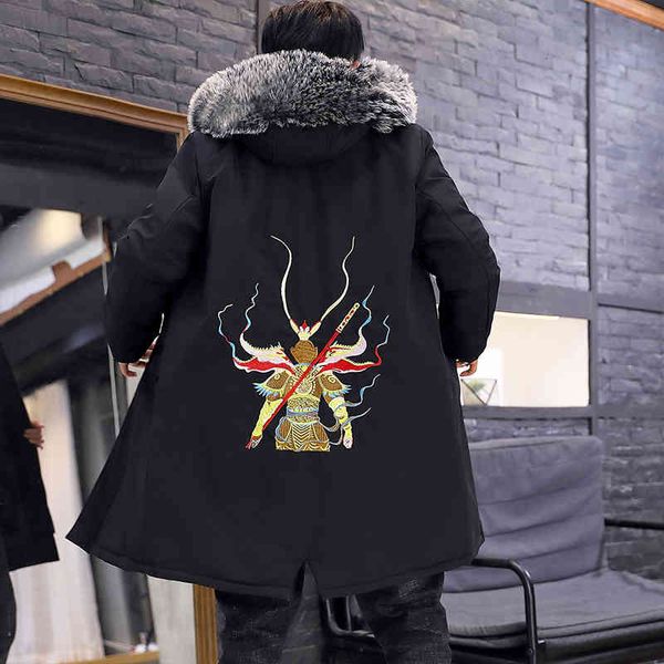 down & parkas men's winter sun wukong embroider jacket coats japan style cotton warm cartoon characters jackets for males outerwears, Black
down & parkas men's winter sun wukong embroider jacket coats japan style cotton warm cartoon characters jackets for males outerwears, Black