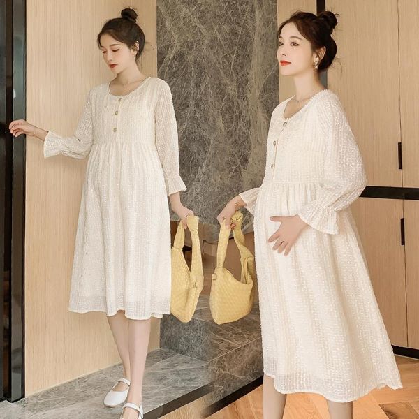 maternity dresses autumn spring korean fashion long party dress elegant slim nursing clothes for pregnant women sweet pregnancy, White
maternity dresses autumn spring korean fashion long party dress elegant slim nursing clothes for pregnant women sweet pregnancy, White