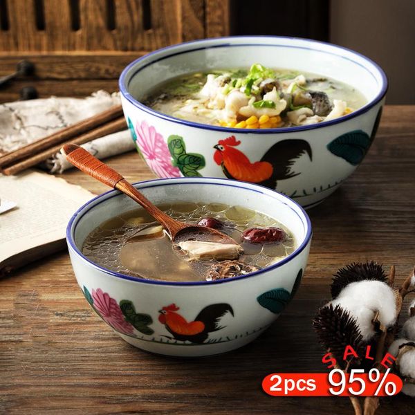 bowls durable rooster pattern round ceramic vintage bowl el restaurant household tableware soup instant noodles
bowls durable rooster pattern round ceramic vintage bowl el restaurant household tableware soup instant noodles
