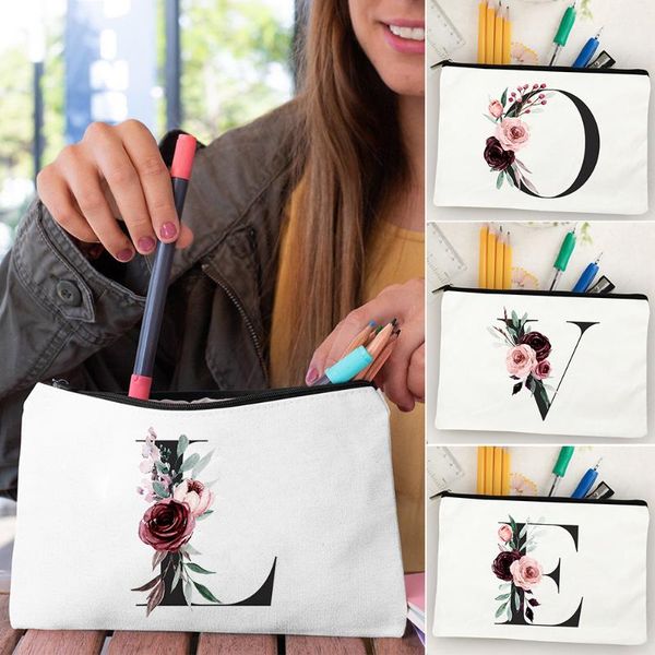 storage bags black letter flowers pencil pouch eco canvas office student pen bag school supplies organizer gifts
storage bags black letter flowers pencil pouch eco canvas office student pen bag school supplies organizer gifts