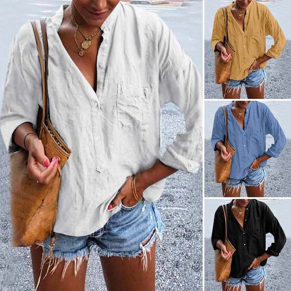 blouses fashion solid shirts women's spring blouses 2021 casual long sleeve blusas female button down tunic plus size chemise 5xl, White
blouses fashion solid shirts women's spring blouses 2021 casual long sleeve blusas female button down tunic plus size chemise 5xl, White