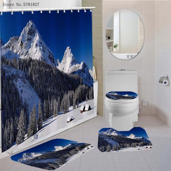 3/4 pieces carpet cover toilet bath mat pad set bathroom curtain snow mountain print shower home decor with hook curtains
3/4 pieces carpet cover toilet bath mat pad set bathroom curtain snow mountain print shower home decor with hook curtains