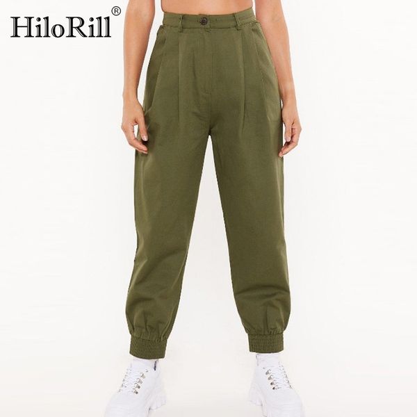 women streetwear cargo pants high waist solid pleated trousers ladies loose pockets joggers sweatpants 210508, Black;white
women streetwear cargo pants high waist solid pleated trousers ladies loose pockets joggers sweatpants 210508, Black;white