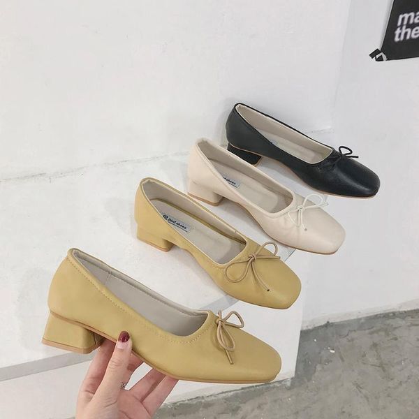 dress shoes korean casual single women high heels 2021 spring square head shallow mouth wild fairy wind bow grandma, Black
dress shoes korean casual single women high heels 2021 spring square head shallow mouth wild fairy wind bow grandma, Black