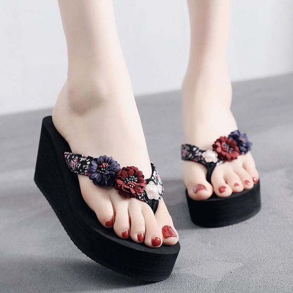 slippers sweet and fashionable all-match handmade bead flower female sandals outdoor leisure vacation slope with non-slip beach, Black
slippers sweet and fashionable all-match handmade bead flower female sandals outdoor leisure vacation slope with non-slip beach, Black