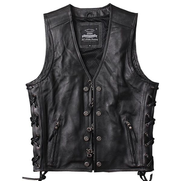 men's leather & faux 2021 black men genuine motorcycle vest plus size xxxxl cowhide slim fit short chains biker's
men's leather & faux 2021 black men genuine motorcycle vest plus size xxxxl cowhide slim fit short chains biker's