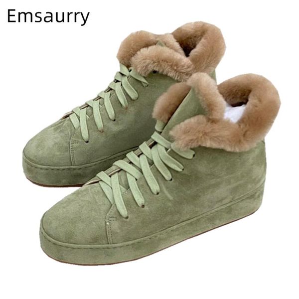 boots real wool fur winter for girls flat heel round toe luxury suede cross-tied high shoes snow booties women, Black
boots real wool fur winter for girls flat heel round toe luxury suede cross-tied high shoes snow booties women, Black