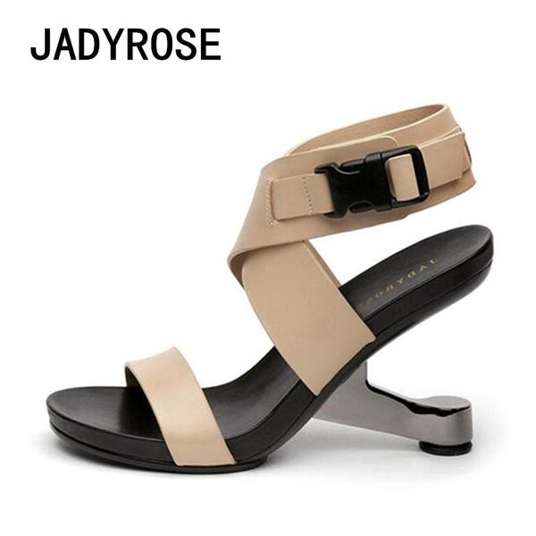 apricot leather women sandals gladiator ankle strap wedge sandalias 8cm metal strange high heels shoes ladies formal dress pumps, Black
apricot leather women sandals gladiator ankle strap wedge sandalias 8cm metal strange high heels shoes ladies formal dress pumps, Black