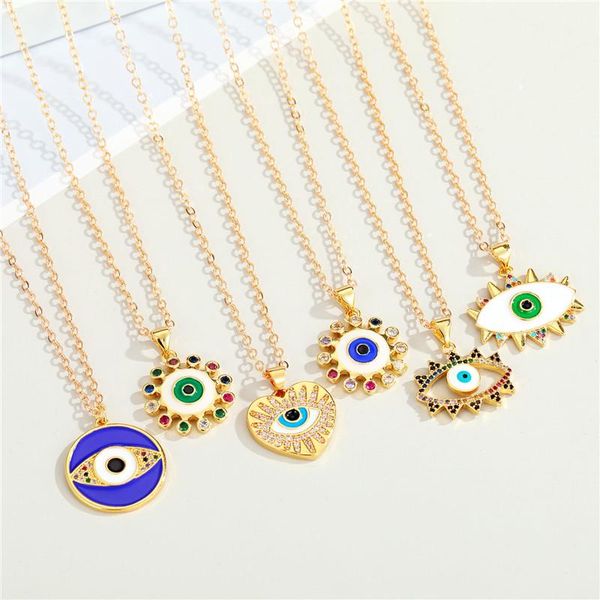 pendant necklaces 1pcs rainbow heart evil eye necklace for women gift jewelry bohemian vintage shiny turkey blue clavicle chain choker, Silver
pendant necklaces 1pcs rainbow heart evil eye necklace for women gift jewelry bohemian vintage shiny turkey blue clavicle chain choker, Silver