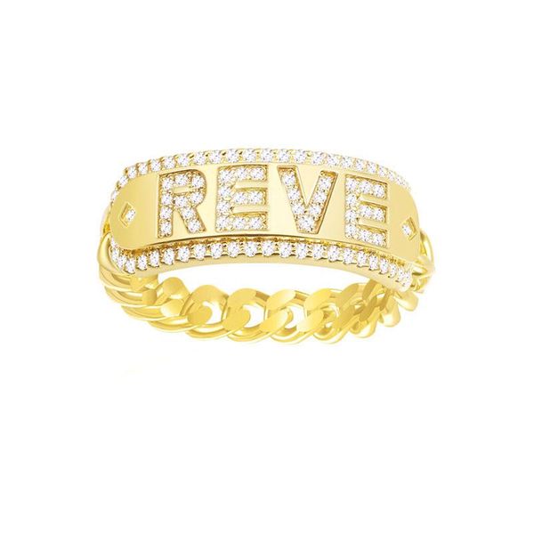 luxury pure 925 sterling silver yellow gold color letter reve oui chain ring cz zircon stones women fine april jewelry cluster rings, Golden;silver
luxury pure 925 sterling silver yellow gold color letter reve oui chain ring cz zircon stones women fine april jewelry cluster rings, Golden;silver