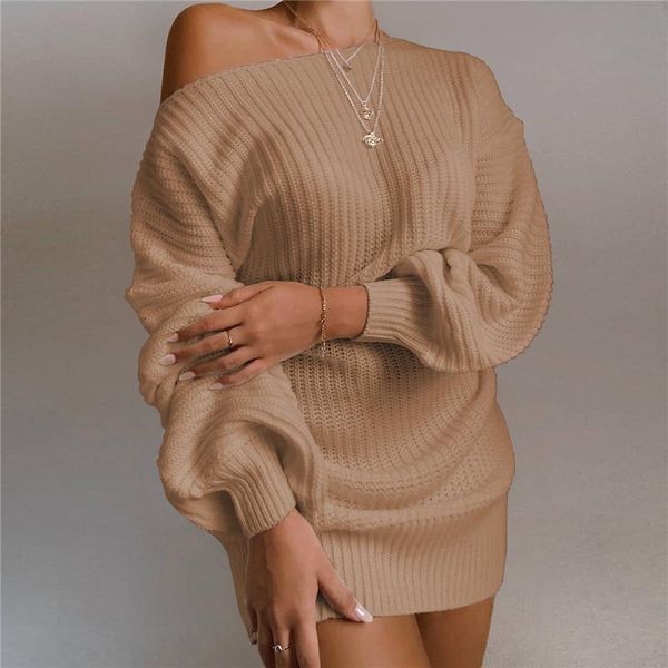 casual dresses women lantern sleeve off shoulder sweater dress oblique solid color knitted fashion loose autumn outfits, Black;gray
casual dresses women lantern sleeve off shoulder sweater dress oblique solid color knitted fashion loose autumn outfits, Black;gray