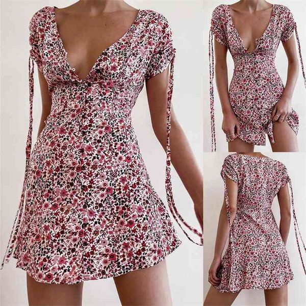 summer floral printed mini dress ladies v-neck buttons wrinkled drawstring short sleeve a-line slim dresses women vestidos 210522, Black;gray
summer floral printed mini dress ladies v-neck buttons wrinkled drawstring short sleeve a-line slim dresses women vestidos 210522, Black;gray