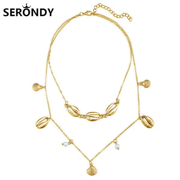 alloy shell pearl scallop boho multilayer pendant choker necklace for women chains jewelry 2021 trend gift aesthetic xl10454 chokers, Golden;silver
alloy shell pearl scallop boho multilayer pendant choker necklace for women chains jewelry 2021 trend gift aesthetic xl10454 chokers, Golden;silver