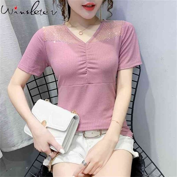 summer women's tee modal short sleeve v neck glitter studded tshirt casual fashion elegant female t05608b 210421, White
summer women's tee modal short sleeve v neck glitter studded tshirt casual fashion elegant female t05608b 210421, White