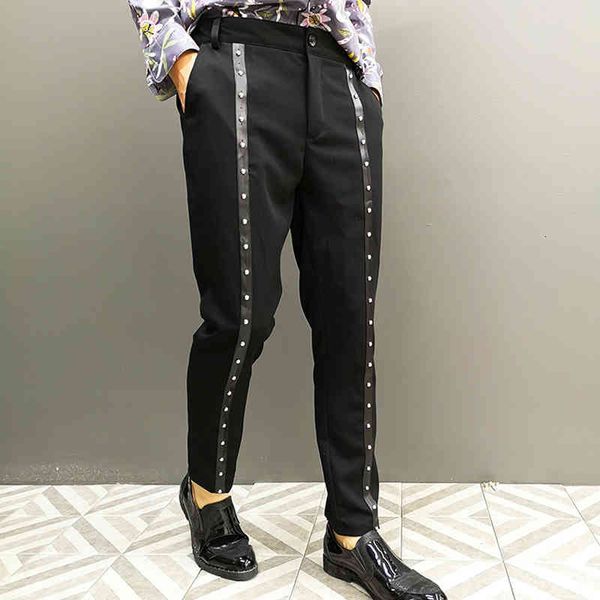 men's pants streetwear hip hop punk gothic casual black harem male fashion rivet pencil trousers night club singer stage clothing
men's pants streetwear hip hop punk gothic casual black harem male fashion rivet pencil trousers night club singer stage clothing