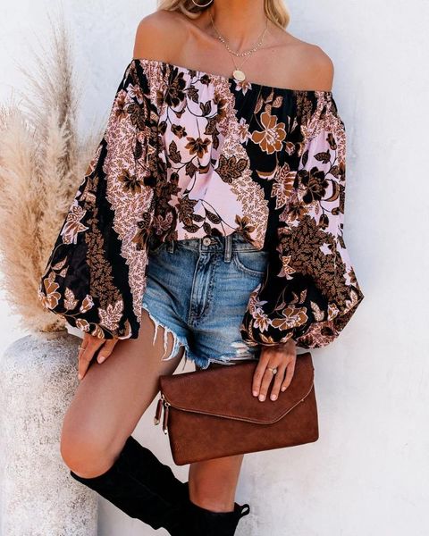women's blouses & shirts fashion slash neck shirt long sleeve spring autumn blouse female printing and, White
women's blouses & shirts fashion slash neck shirt long sleeve spring autumn blouse female printing and, White