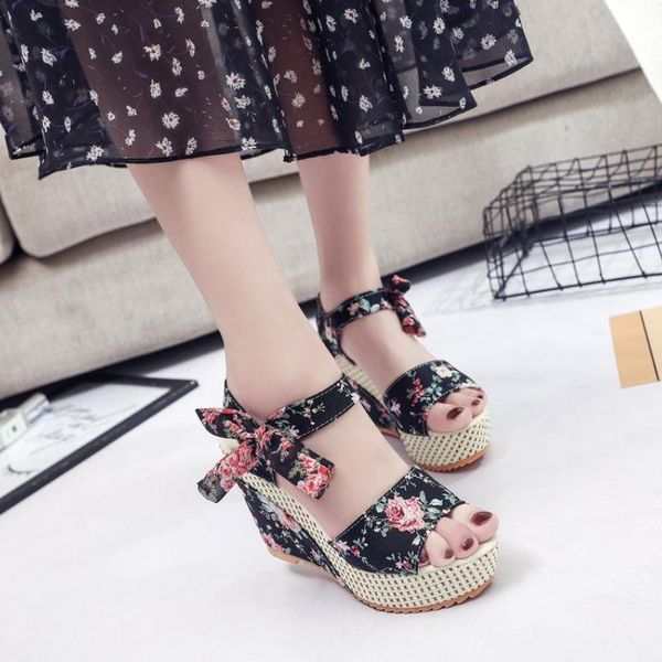 dress shoes lace leisure women wedges heeled 2021 summer sandals party platform high heels ladies, Black
dress shoes lace leisure women wedges heeled 2021 summer sandals party platform high heels ladies, Black