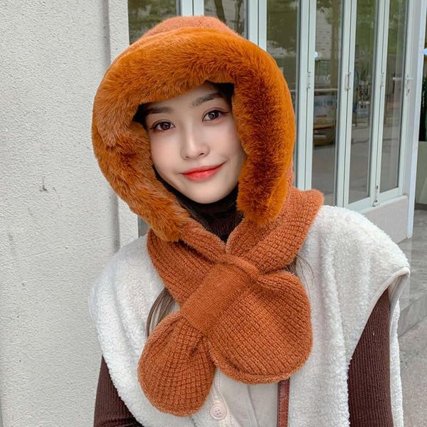 beanie/skull caps european and american style plush hats korean women's autumn winter plus velvet windproof warm hood all-in-one hat, Blue;gray
beanie/skull caps european and american style plush hats korean women's autumn winter plus velvet windproof warm hood all-in-one hat, Blue;gray