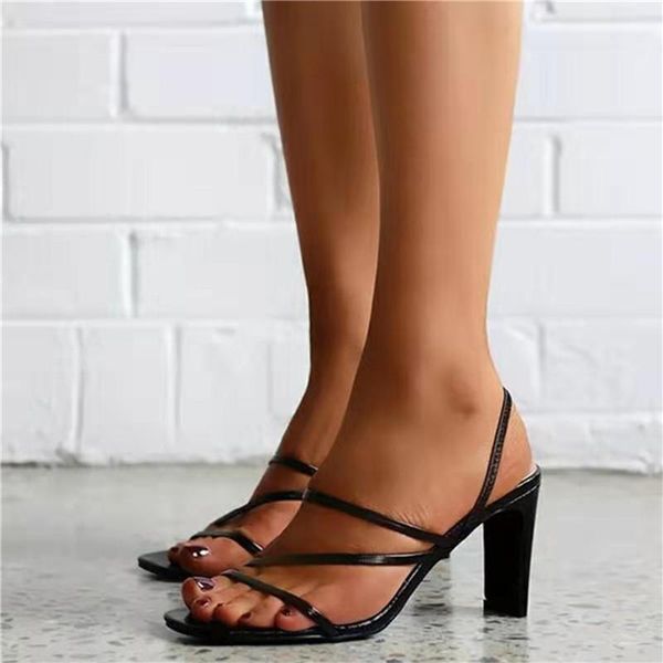 sandals 2021 women pumps summer fashion open toe high heels shoes female thin belt thick party casual females, Black
sandals 2021 women pumps summer fashion open toe high heels shoes female thin belt thick party casual females, Black