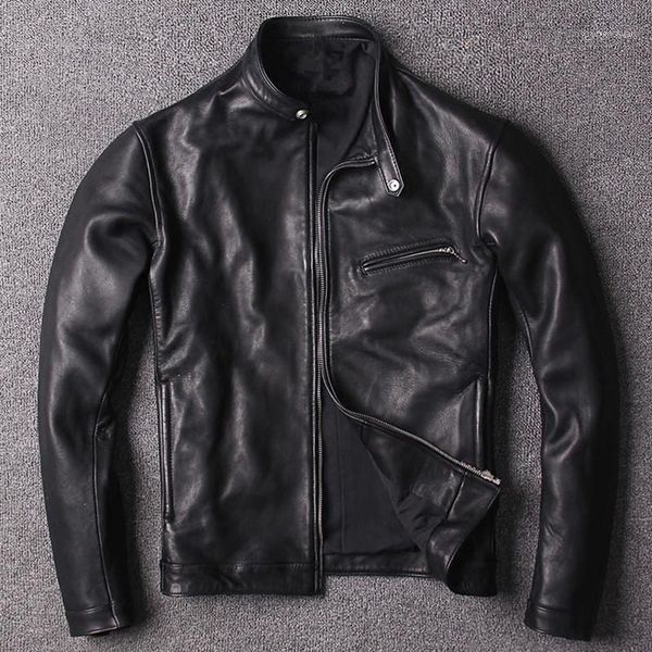 men's leather & faux 2021 black men slim fit genuine biker's jacket plus size 3xl thin sheepskin spring motorcycle coat
men's leather & faux 2021 black men slim fit genuine biker's jacket plus size 3xl thin sheepskin spring motorcycle coat