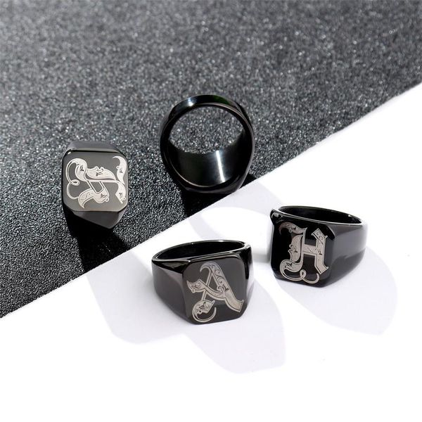 cluster rings engrave initial a to z alphabet stainless steel signet ring for men high polished black tone hip hop punk jewelry finger gift, Golden;silver
cluster rings engrave initial a to z alphabet stainless steel signet ring for men high polished black tone hip hop punk jewelry finger gift, Golden;silver