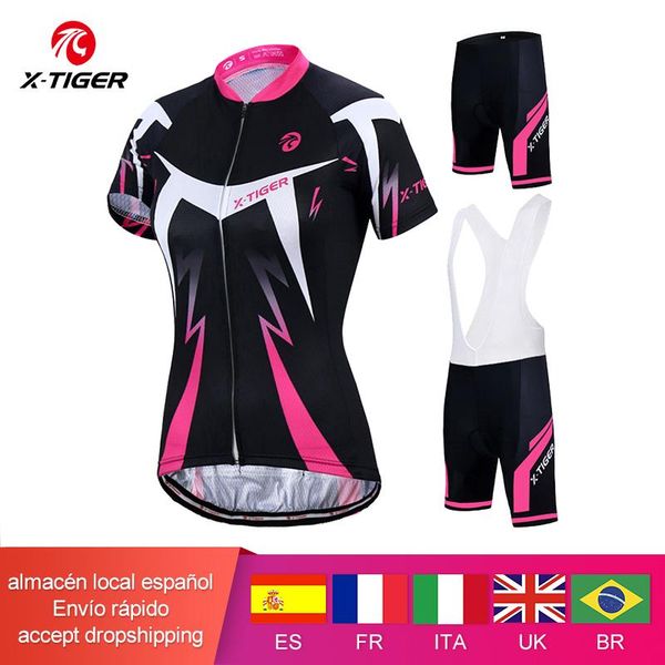 x-tiger women's cycling jersey set summer anti-uv bicycle clothing quick-dry mountain female bike clothes racing sets, Black;blue
x-tiger women's cycling jersey set summer anti-uv bicycle clothing quick-dry mountain female bike clothes racing sets, Black;blue