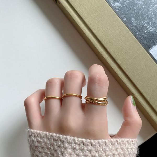 cluster rings elegant three-layer ring 925 sterling silver 3 hoop closed personality western europe 18k gold for women fine jewelry, Golden;silver
cluster rings elegant three-layer ring 925 sterling silver 3 hoop closed personality western europe 18k gold for women fine jewelry, Golden;silver