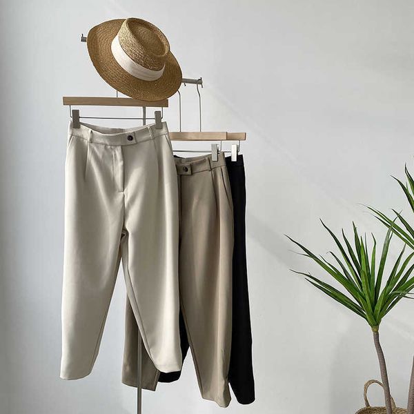 autumn three-color trousers women's korean-style fashionable tapered high-waist ankle-length casual harem pants 210607, Black;white
autumn three-color trousers women's korean-style fashionable tapered high-waist ankle-length casual harem pants 210607, Black;white
