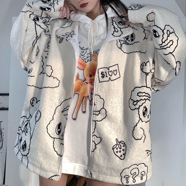 autumn winter zip up hoodie plus size kawaii loose fashion 2021 sweatshirt women long sleeve cute print hoodies women's & sweatshirts, Black
autumn winter zip up hoodie plus size kawaii loose fashion 2021 sweatshirt women long sleeve cute print hoodies women's & sweatshirts, Black