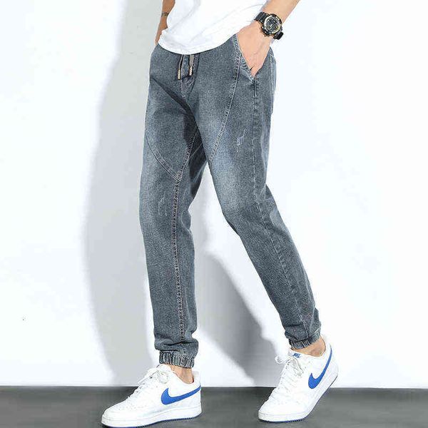 men's jeans 2021 autumn jeans loose legged sweat korean men's casual tether pants, Blue
men's jeans 2021 autumn jeans loose legged sweat korean men's casual tether pants, Blue