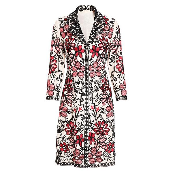 women's trench coats casacos feminino 2021 autumn winter outerwear women turn-down collar allover appliques embroidery coat oversize 3x, Tan;black
women's trench coats casacos feminino 2021 autumn winter outerwear women turn-down collar allover appliques embroidery coat oversize 3x, Tan;black