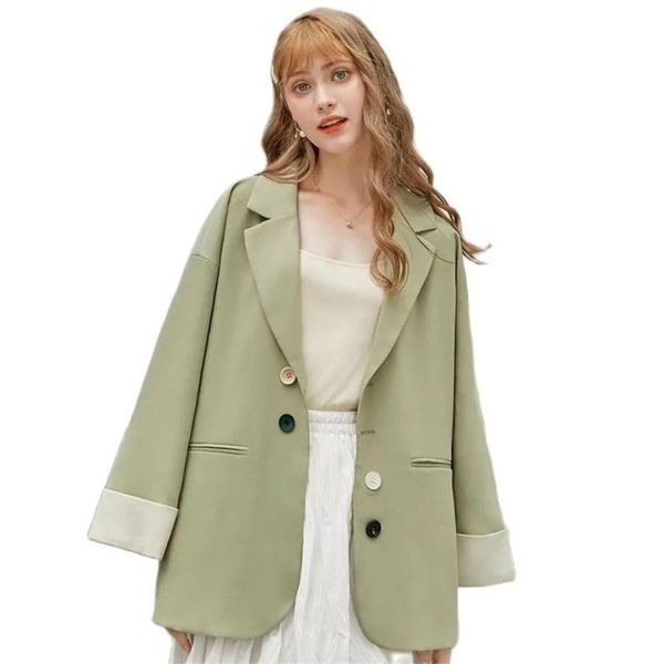 women's suits & blazers blazer women spring autumn 2021 fashion korean version loose single-breasted solid color casual pocket small fr, White;black
women's suits & blazers blazer women spring autumn 2021 fashion korean version loose single-breasted solid color casual pocket small fr, White;black