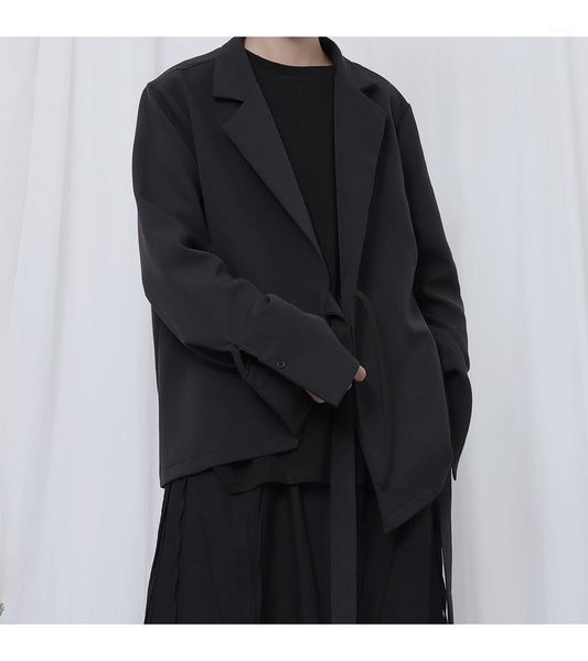 men's suit japanese yamamoto wind belt asymmetrical temperament loose solid color casual jacket large size suits & blazers, White;black
men's suit japanese yamamoto wind belt asymmetrical temperament loose solid color casual jacket large size suits & blazers, White;black